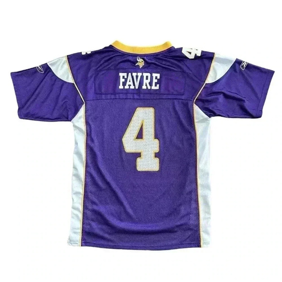 Brett Favre Minnesota Vikings #4 Size Youth Large Reebok Football Jersey NFL Fan - Picture 1 of 5